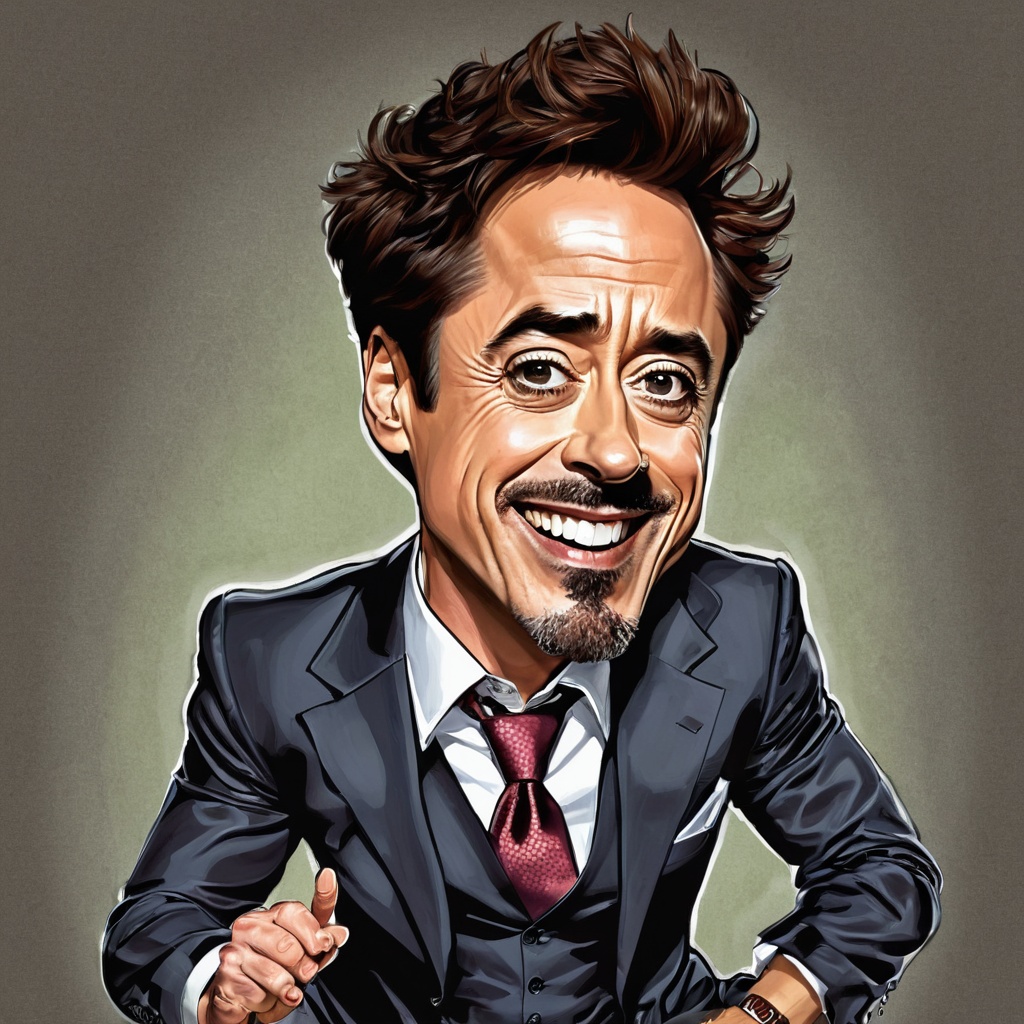 AI Caricature Generator of Robert Downey Jr. Design Idea AI Image ...