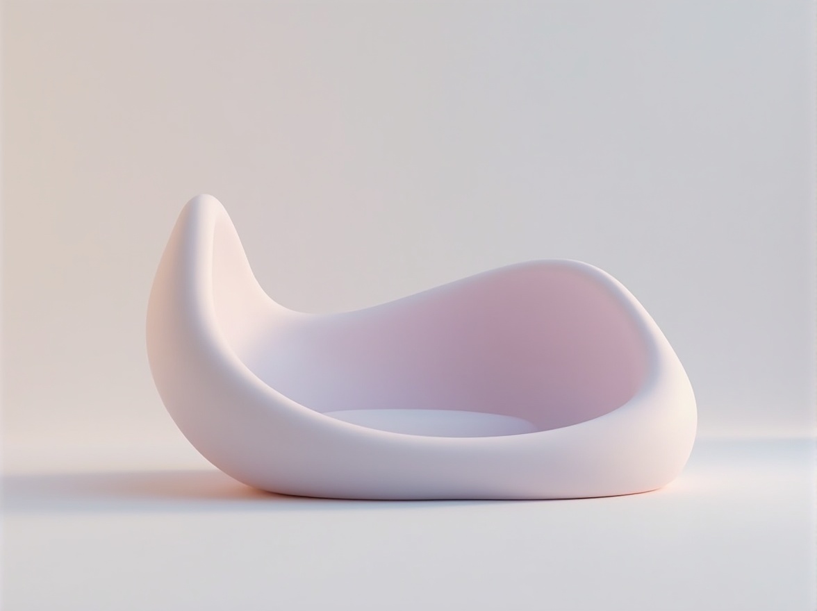 Prompt: Modern product design, polyethylene material, sleek futuristic shape, smooth matte texture, soft pastel colors, minimalist aesthetic, ergonomic curves, subtle gradient effect, studio lighting, 3/4 composition, shallow depth of field, soft focus, futuristic ambiance, clean lines, simple shapes, monochromatic color scheme, Scandinavian design influence.