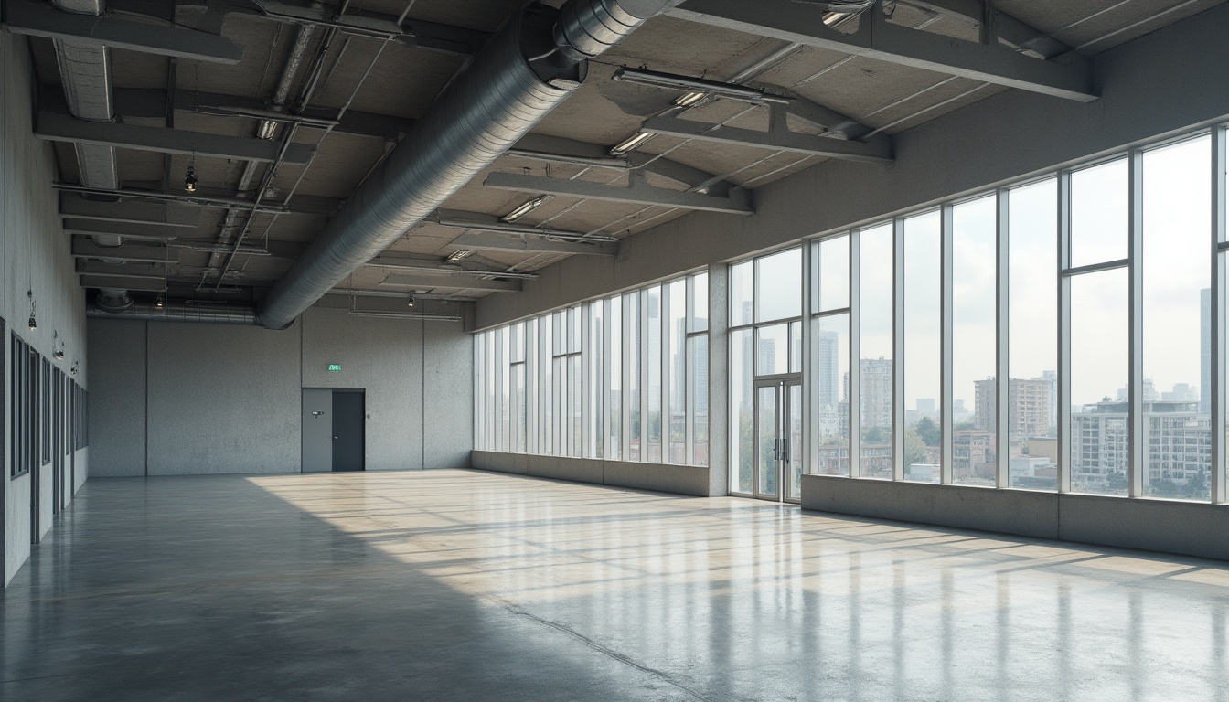 Prompt: Modern school building, galvanized steel structure, minimalist design, clean lines, rectangular shape, large windows, natural light, polished concrete floor, industrial chic, metal beams, exposed ductwork, urban background, cityscape view, cloudy sky, softbox lighting, low-angle shot, symmetrical composition, 3/4 view, warm and inviting atmosphere.