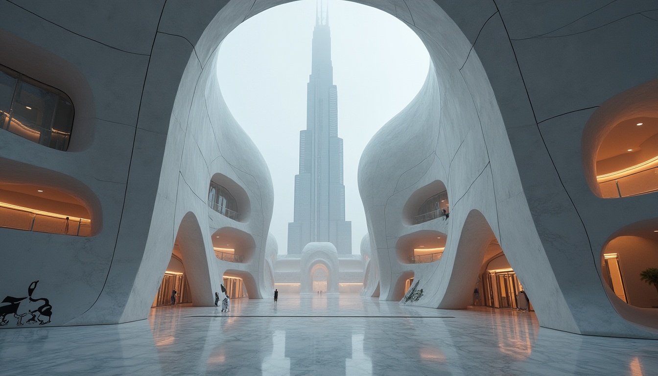 Prompt: Futuristic architecture, limestone exterior, sleek lines, metallic accents, neon lights, towering skyscraper, cityscape, misty atmosphere, foggy morning, low-angle shot, dramatic lighting, bold composition, modernist, brutalist, grand entrance, revolving doors, marble floors, minimalist interior, clean lines, monochromatic color scheme, abstract art pieces, ambient occlusion.