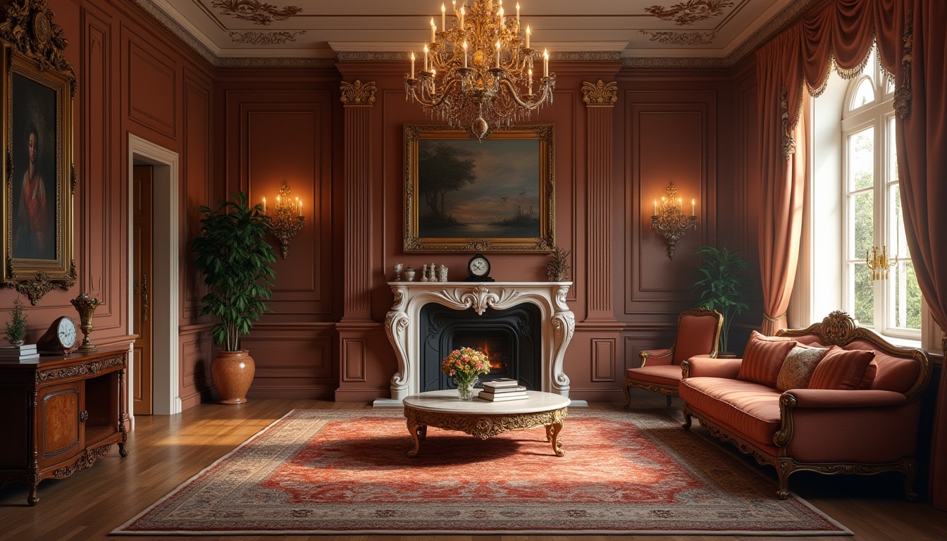 Prompt: Classic space, luxurious interior, wooden floor, grand chandelier, Victorian style furniture, velvet sofa, carved wooden armchair, marble coffee table, antique clock, heavy drapery, rich fabric upholstery, golden frame painting, softbox lighting, warm color tone, 3/4 composition, shallow depth of field, realistic rendering.