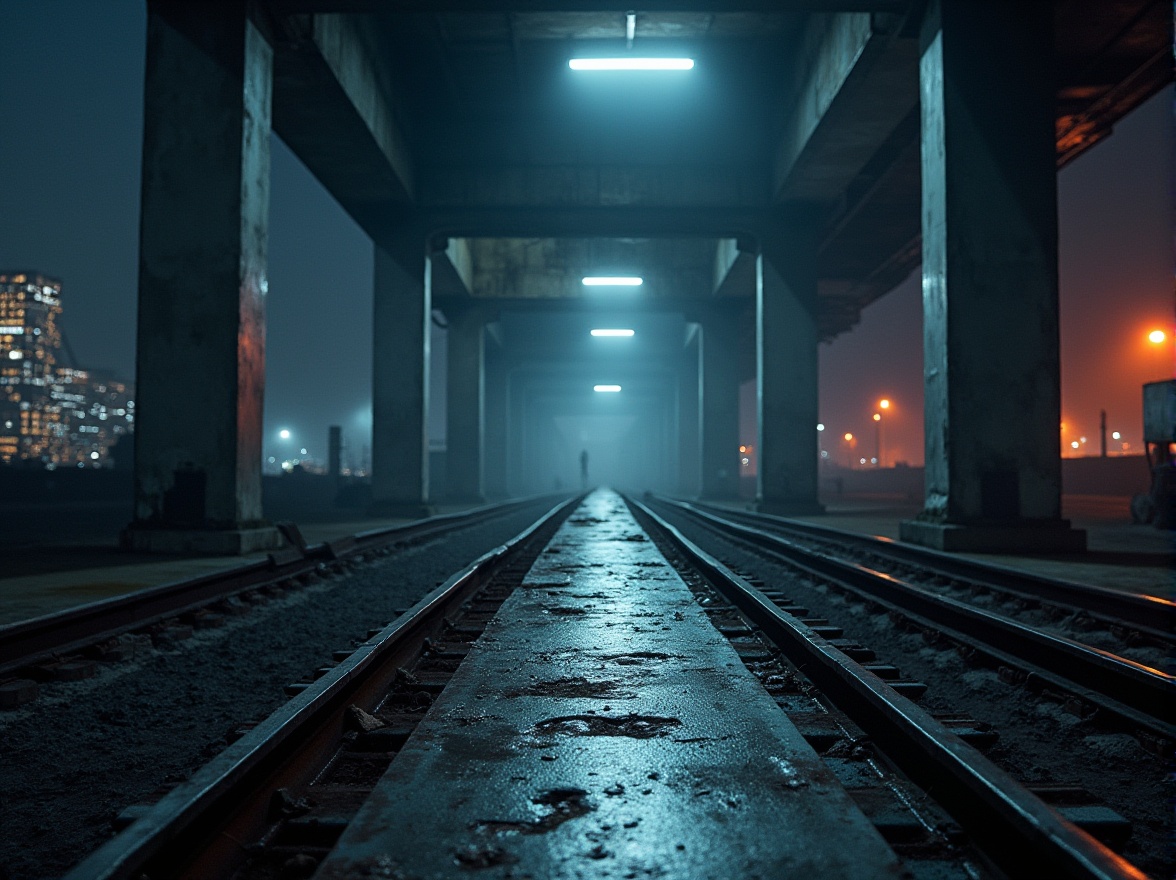 Prompt: Galvanized steel bar, industrial chic, modern minimalist, architectural structure, geometric shape, metallic luster, reflective surface, bold lines, urban cityscape, nighttime scenery, neon lights, foggy atmosphere, low-angle shot, symmetrical composition, brutalist architecture, abandoned factory, distressed texture, rusted details, edgy mood.