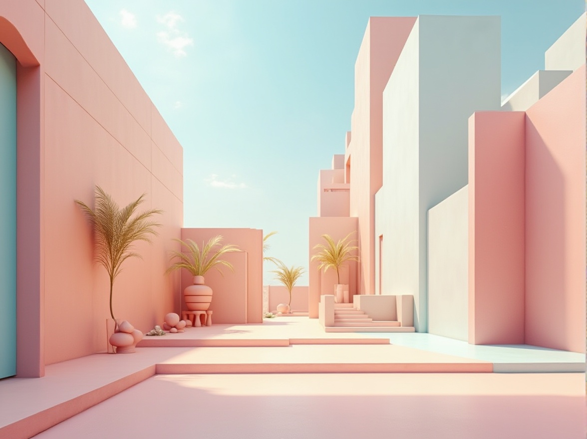 Prompt: Vibrant color palette, artistic composition, abstract background, gradient effect, pastel hues, soft pink, baby blue, creamy white, rich brown, metallic gold, bold typography, geometric shapes, modern architecture, sleek lines, minimalist style, urban cityscape, daytime lighting, warm atmosphere, shallow depth of field.