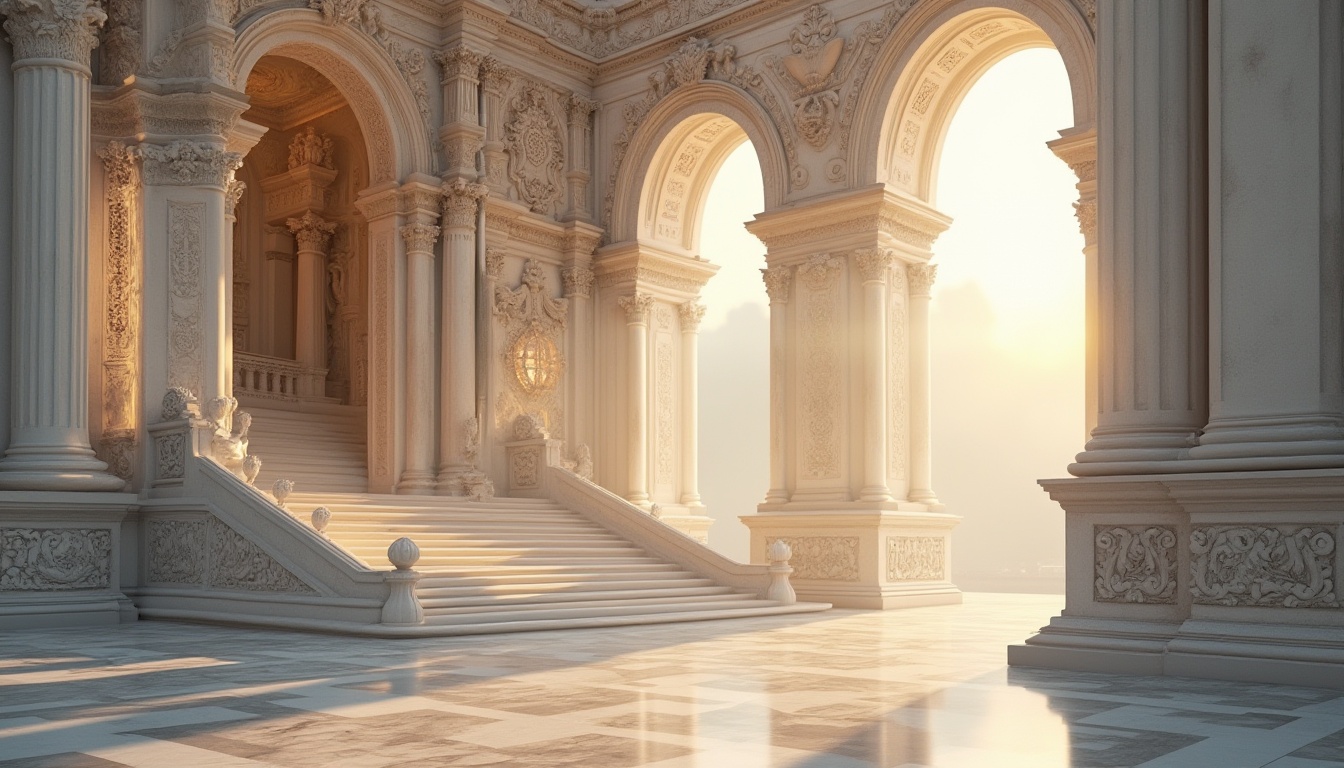 Prompt: Elegant monument, white marble, intricate carvings, ornate details, grandiose structure, historic architecture, Roman columns, arches, grand staircase, lavish decorations, solemn atmosphere, misty morning, soft golden lighting, warm sunset, dramatic shadows, 3/4 composition, panoramic view, fine texture, realistic reflection, HDR.