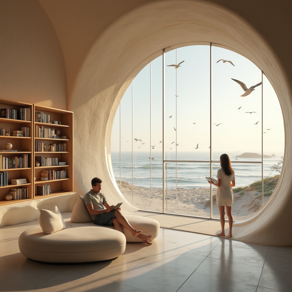 Coastal Library Futurism Style Design Ideas