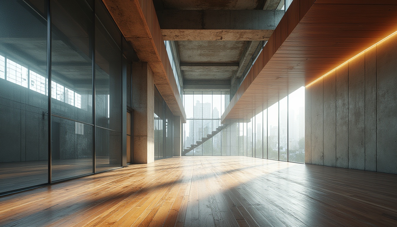 Prompt: Modern architecture, balancing form and function, sleek lines, minimalist interior, natural light pouring through floor-to-ceiling windows, wooden floors, geometric shapes, cantilevered roof, metal beams, industrial materials, urban cityscape, concrete jungle, 3/4 composition, low-angle shot, dramatic lighting, cinematic mood, futuristic ambiance.