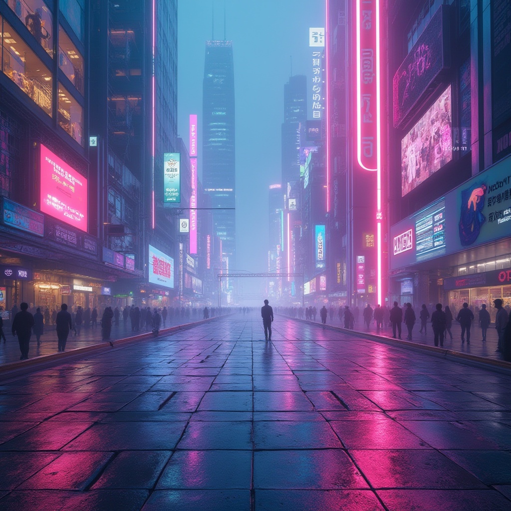 Prompt: Unique color palette, vibrant pastel hues, gradient effect, ombre texture, iridescent sheen, metallic accents, neon lights, glow-in-the-dark details, futuristic atmosphere, cyberpunk cityscape, skyscraper backdrop, holographic advertisements, sleek lines, geometric shapes, minimalist composition, 3/4 view, low-angle shot, dramatic lighting, high-contrast colors.