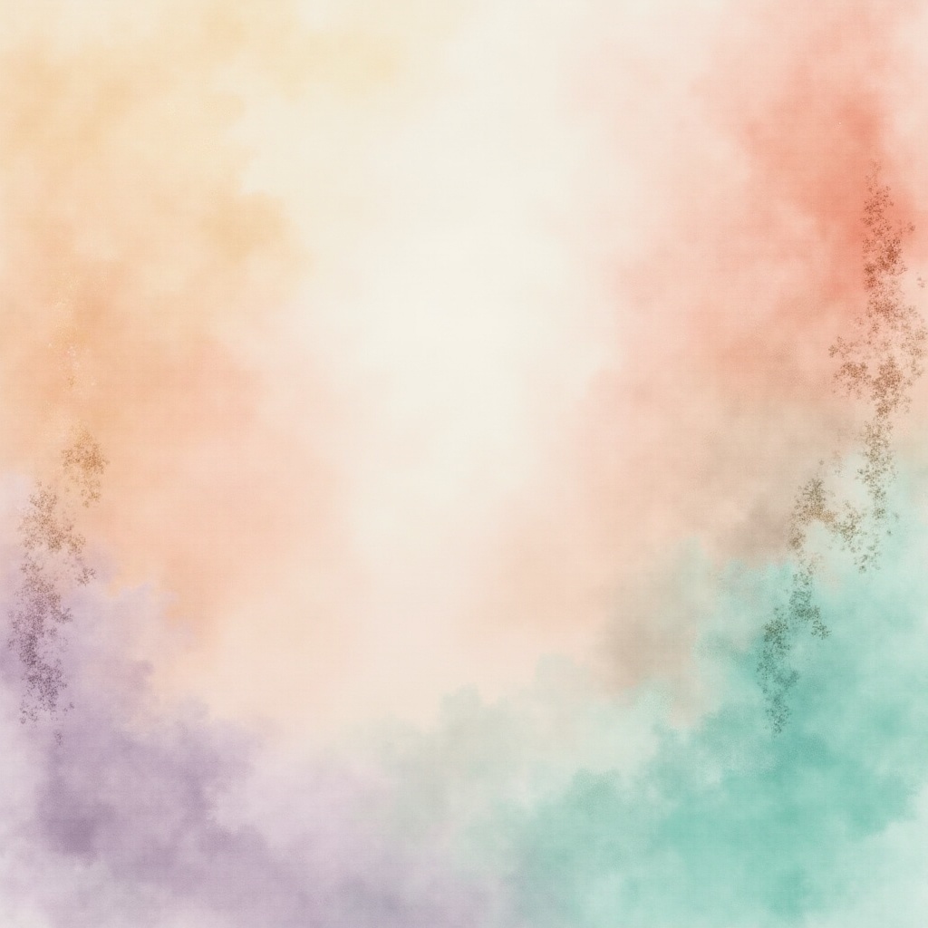 Prompt: Cohesive color palette, pastel tones, soft peach, gentle lavender, creamy whites, warm beige, rich turquoise, bold coral, metallic rose gold, subtle mint green, harmonious contrast, gradient effect, ombre inspiration, abstract composition, dreamy atmosphere, romantic ambiance, vintage flair, delicate texture, watercolor style, ethereal lighting.