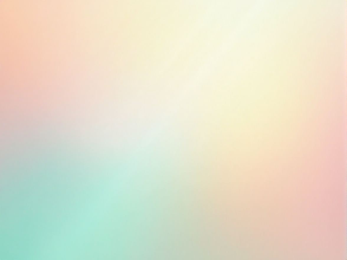 Prompt: Vibrant abstract background, cohesive color palette, pastel hues, soft gradient, gentle texture, modern composition, 3/4 view, warm ambient lighting, shallow depth of field, creamy whites, blush pinks, minty greens, sky blues, golden yellows, subtle contrasts, harmonious balance, artistic expression, creative freedom.