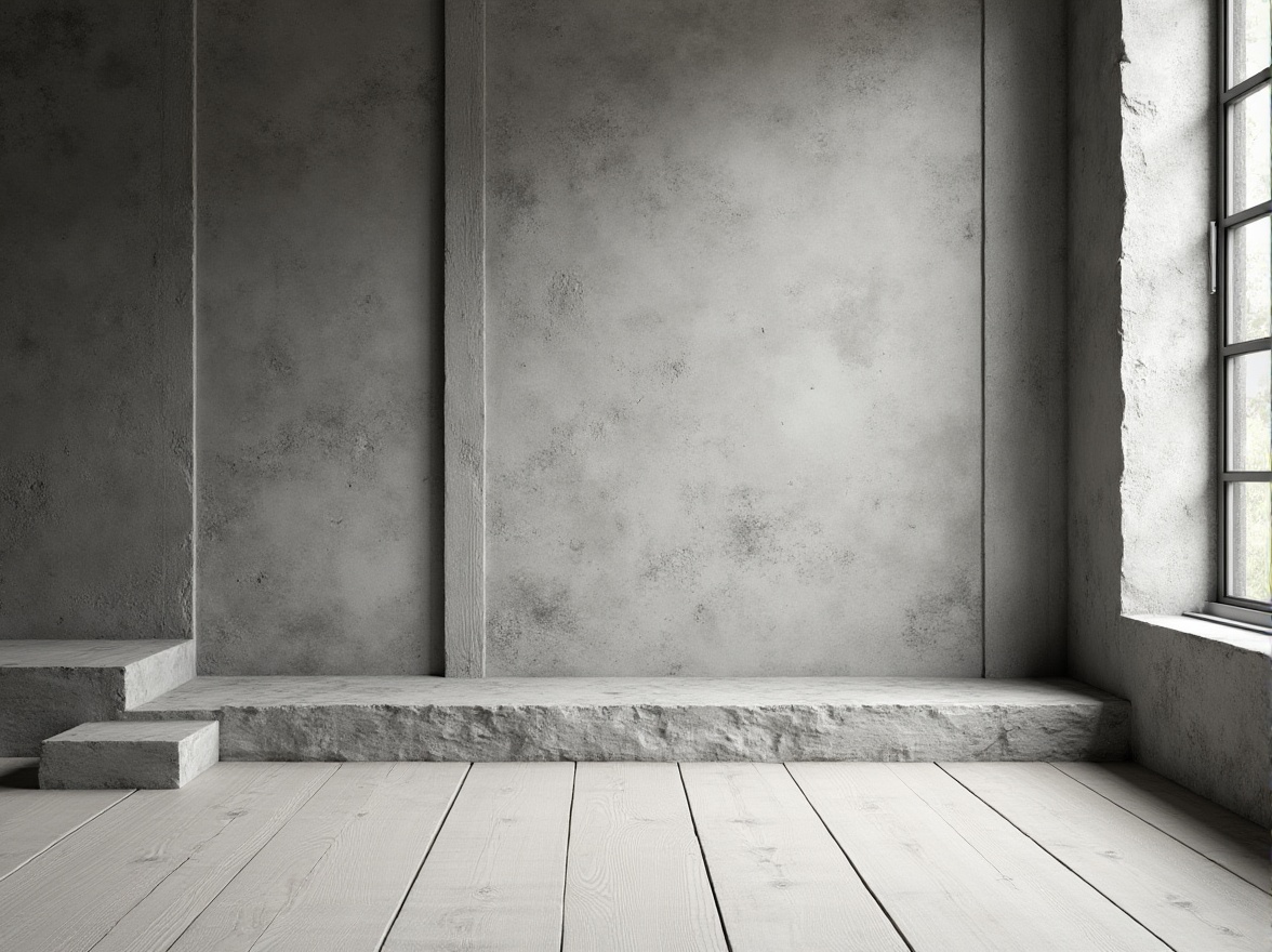 Prompt: Monochromatic background, natural materials, rough stone walls, smooth wood floors, industrial metal accents, matte concrete surfaces, subtle texture variations, soft diffused lighting, minimalist decor, simple geometric shapes, calm atmosphere, serene ambiance, empty space, sparse furniture arrangement, 1/1 composition, shallow depth of field, realistic textures, ambient occlusion.