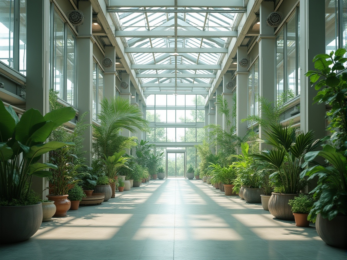 Prompt: Spacious atrium, natural ventilation system, large windows, clerestory roofs, industrial fans, air purification units, green walls, living plants, calming ambiance, soft diffused lighting, shallow depth of field, 1/1 composition, panoramic view, realistic textures, ambient occlusion.