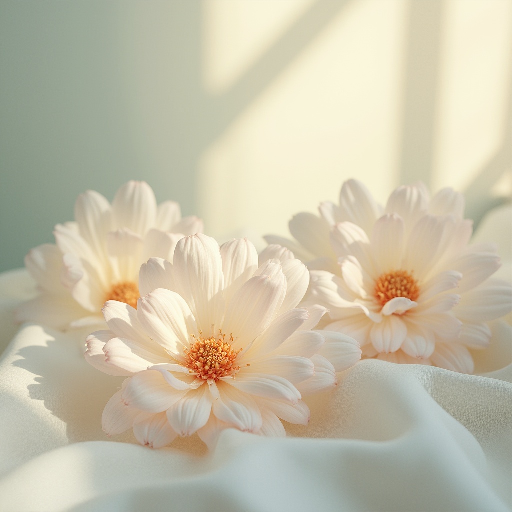 Prompt: Soft pastel hues, creamy whites, warm beiges, calming blues, muted greens, gentle yellows, subtle texture overlays, natural material inspirations, earthy undertones, soothing atmosphere, serene ambiance, cozy lighting, shallow depth of field, 1/1 composition, realistic color blending, ambient occlusion.