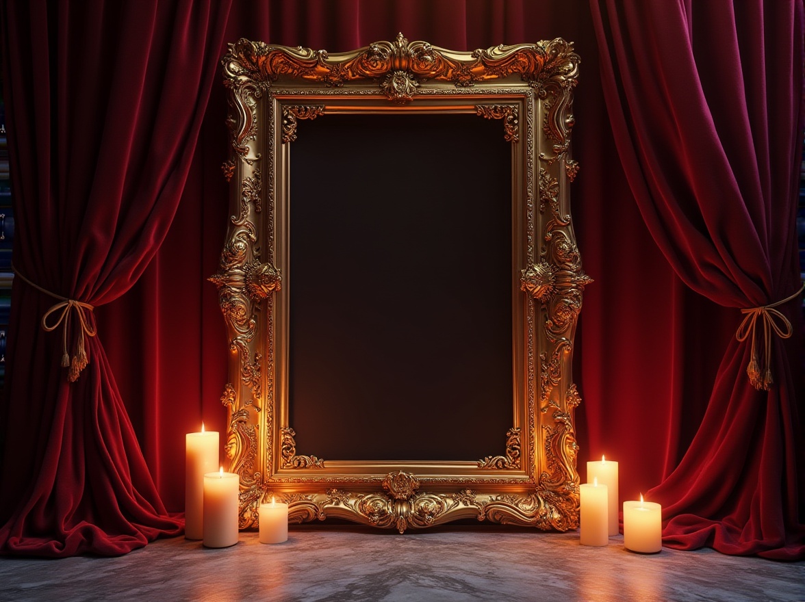 Prompt: Ornate gold frames, rich velvet drapes, luxurious marble floors, warm candlelight, dramatic chiaroscuro, intense jewel tones, opulent crimson reds, regal blues, lavish purples, intricate patterns, ornate carvings, gilded accents, soft golden lighting, high contrast ratios, 1/2 composition, intimate close-ups, realistic textures, ambient occlusion.