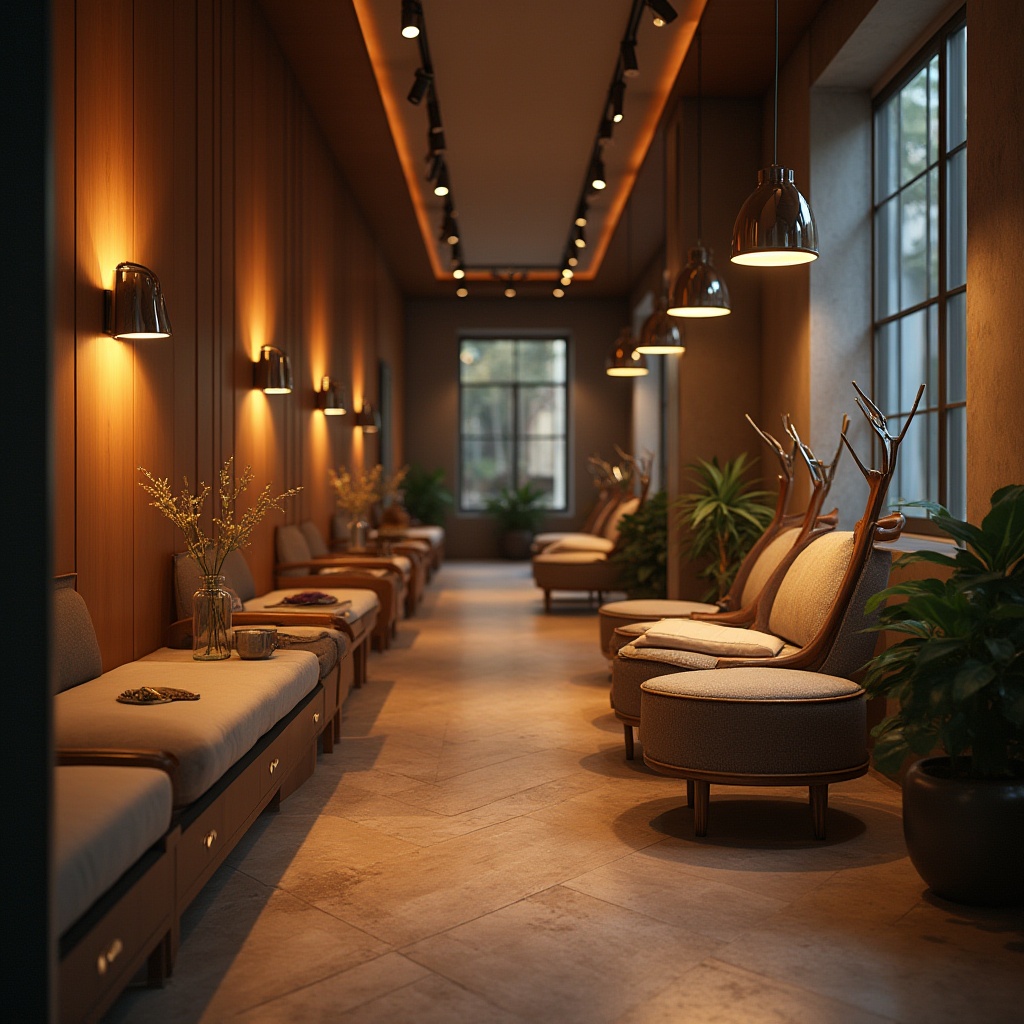 Prompt: Modern interior space, sleek lighting fixtures, warm ambient glow, task-oriented spotlights, LED strips, subtle color temperatures, cozy reading nooks, minimalist decor, polished chrome accents, soft diffused illumination, 1/1 composition, shallow depth of field, realistic textures, atmospheric rendering.