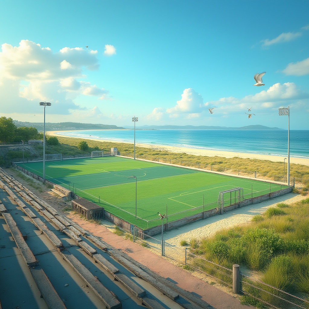 Coastal Sports Field Brutalism Style Architecture Design Ideas