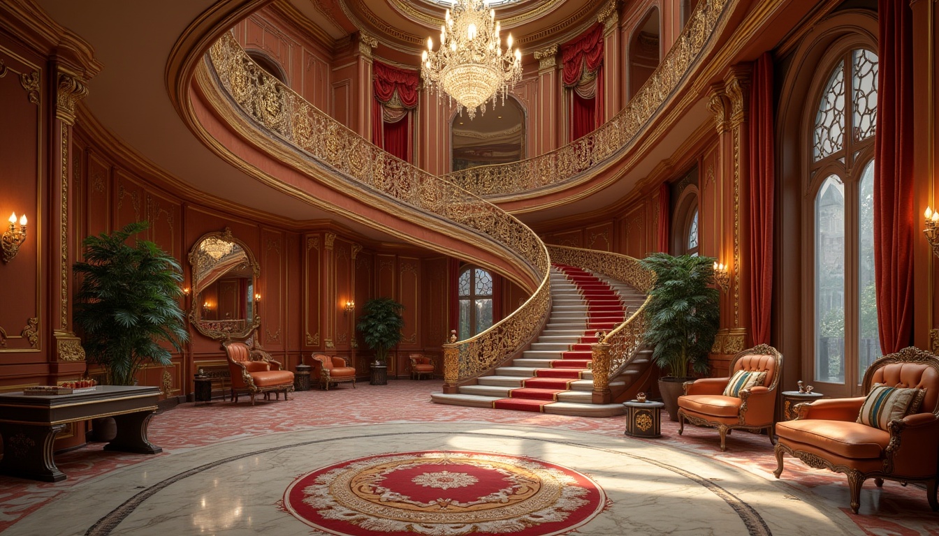 Prompt: Opulent mansion, lavish interior design, rich velvet fabrics, polished marble floors, crystal chandeliers, ornate gold accents, luxurious silk textiles, sleek leather upholstery, exotic hardwood panels, intricate stone carvings, sophisticated metalwork, plush area rugs, majestic high ceilings, grand staircase, elegant archways, warm ambient lighting, 1/1 composition, shallow depth of field, realistic reflections.