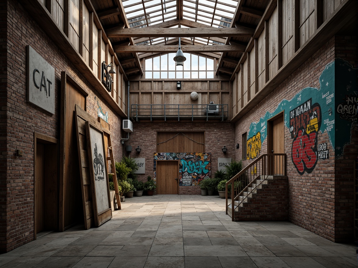 Prompt: Rustic wooden planks, distressed metal sheets, rough stone walls, intricate brick patterns, ornate ceramic tiles, vibrant graffiti murals, weathered concrete surfaces, tactile 3D elements, high-contrast shadows, dramatic spotlighting, shallow depth of field, 2/3 composition, cinematic camera angles, moody atmospheric lighting.