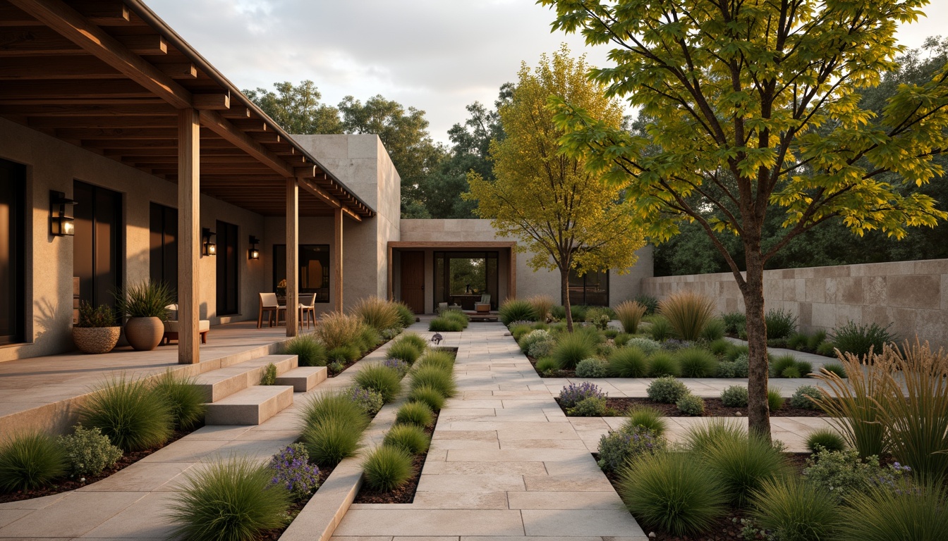 Prompt: Earthy olive tones, muted sage greens, terracotta reds, warm sandy beiges, soft mossy accents, natural stone textures, distressed wood finishes, vintage metal hardware, rustic outdoor settings, overcast skies, warm golden lighting, shallow depth of field, 2/3 composition, cinematic color grading, realistic material reflections.