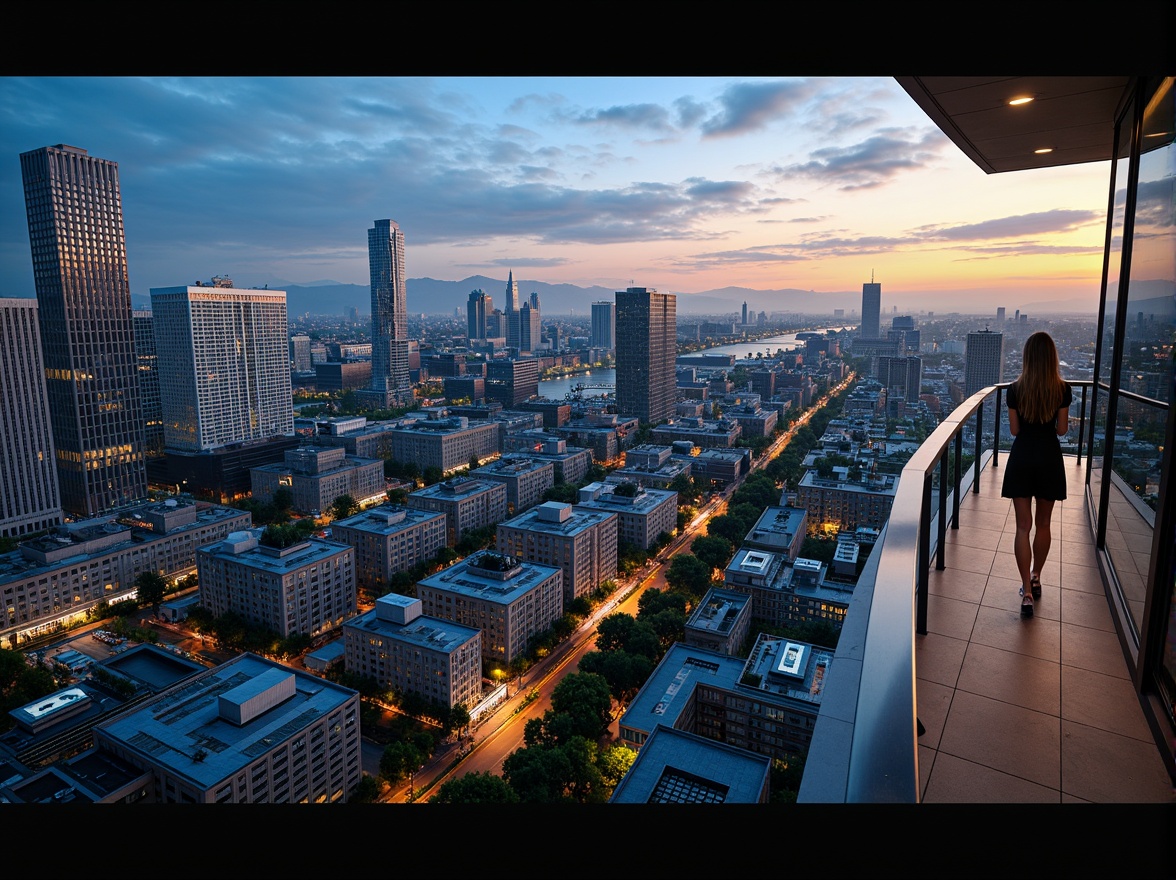 Prompt: Panoramic cityscape, sleek modern architecture, elevated viewpoints, sturdy metal railings, transparent glass floors, breathtaking vistas, vibrant urban landscape, bustling streets, towering skyscrapers, neon lights, dynamic nightlife, cinematic atmosphere, wide-angle lens, low-light conditions, warm golden hour, shallow depth of field, 2/3 composition, realistic textures, ambient occlusion.