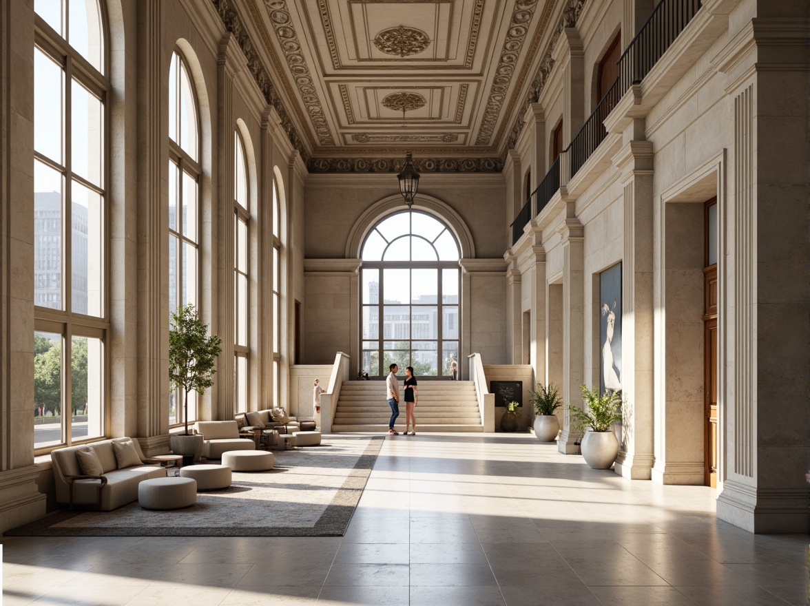 Prompt: Grand courthouse building, neoclassical facade, imposing columns, ornate details, symmetrical composition, grand staircase, polished marble floors, high ceilings, large windows, natural light, sleek modern furniture, minimalist decor, abstract artwork, subtle color palette, subtle texture variations, shallow depth of field, 2/3 composition, panoramic view, realistic materials, ambient occlusion.Let me know if you need any adjustments!