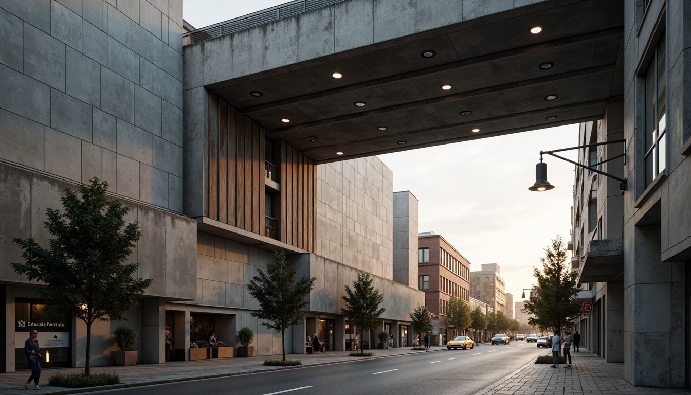 Prompt: Raw concrete walls, industrial-scale machinery, exposed ductwork, rugged steel beams, functional minimalism, urban landscape, busy city streets, morning mist, soft warm lighting, shallow depth of field, 3/4 composition, panoramic view, realistic textures, ambient occlusion, modern brutalist architecture, functional simplicity, bold geometric forms, weathered concrete finishes, industrial-style lighting fixtures, metallic accents, urban grittiness.