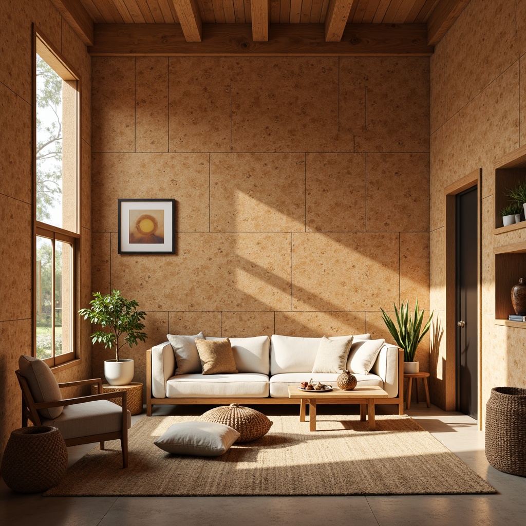 Prompt: Natural cork texture, earthy tone, organic pattern, sustainable material, eco-friendly design, warm ambiance, soft lighting, minimal decor, rustic charm, wooden accents, natural fibers, woven baskets, earthy scent, cozy atmosphere, shallow depth of field, 1/1 composition, realistic textures, ambient occlusion.