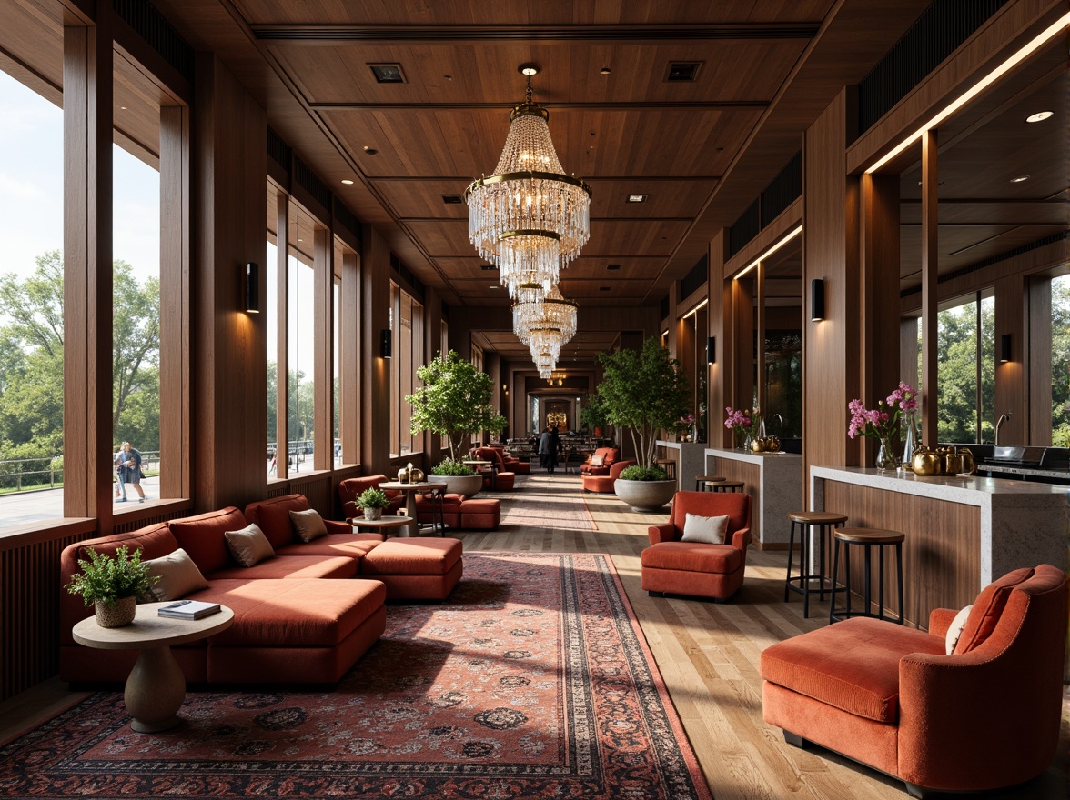 Prompt: Luxurious interior space, high-end furniture, rich wood tones, velvet upholstery, metallic accents, marble countertops, crystal chandeliers, plush area rugs, floor-to-ceiling windows, natural light pouring in, subtle ambient lighting, 3D modeling, realistic textures, detailed normal maps, softbox rendering, cinematic camera angles.