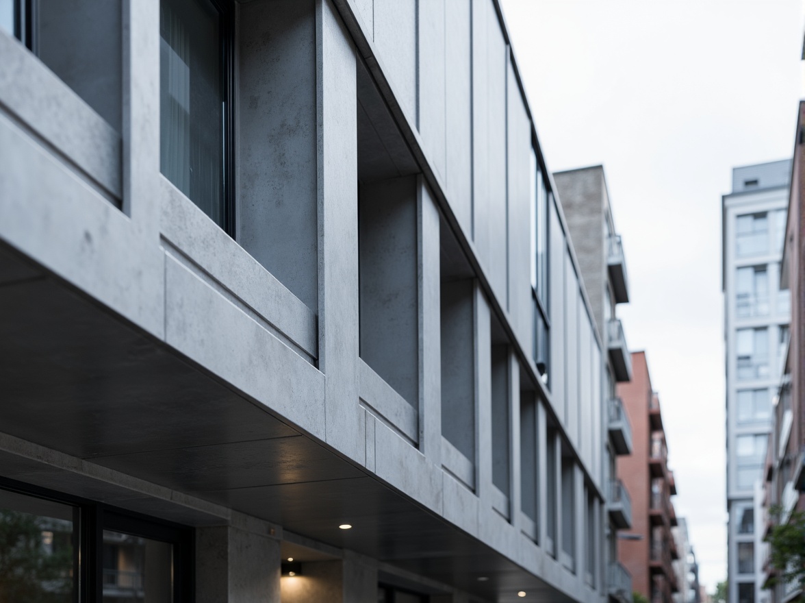 Prompt: Modern aluminum building facade, sleek metallic surfaces, industrial chic aesthetic, minimalist design language, urban cityscape, overcast sky, subtle reflections, shallow depth of field, 3/4 composition, high-contrast lighting, realistic textures, ambient occlusion, sustainable eco-friendly materials, corrosion-resistant coatings, anodized finishes, durable construction elements.