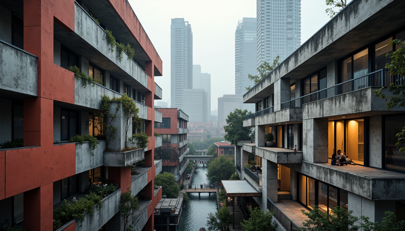 Prompt: Fragmented geometric forms, irregular shapes, clashing volumes, bold color contrasts, industrial materials, exposed ductwork, raw concrete surfaces, cantilevered roofs, dramatic light effects, abstract patterns, futuristic ambiance, urban cityscape, morning fog, soft natural lighting, shallow depth of field, 2/3 composition, close-up shot, high-contrast textures, ambient occlusion.Let me know if you need any adjustments!