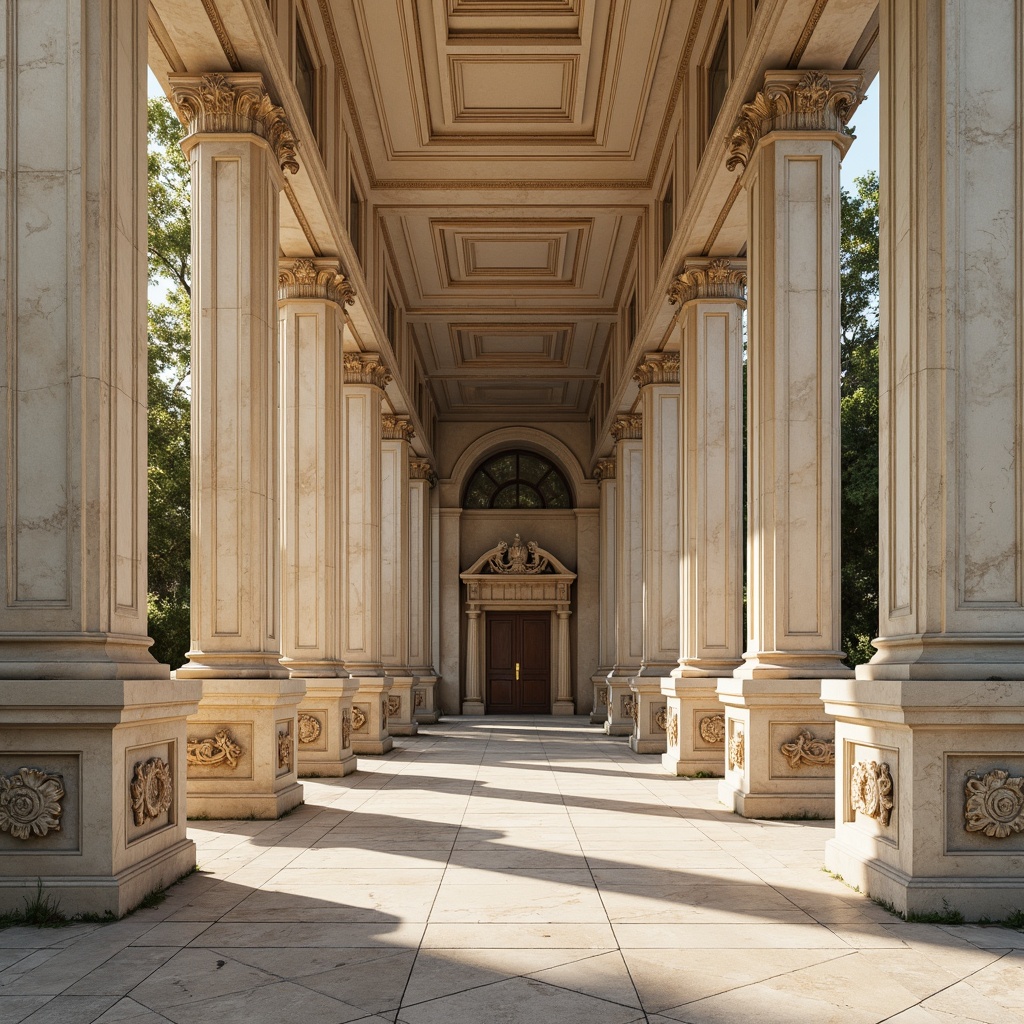 Prompt: Grand pavilion, classical architecture, ornate facade treatment, Corinthian columns, symmetrical composition, grand entrance, arched windows, decorative pilasters, carved stone details, rusticated base, subtle color palette, beige limestone, soft golden lighting, warm afternoon sun, shallow depth of field, 1/2 composition, realistic textures, ambient occlusion.Please let me know if this meets your requirements!