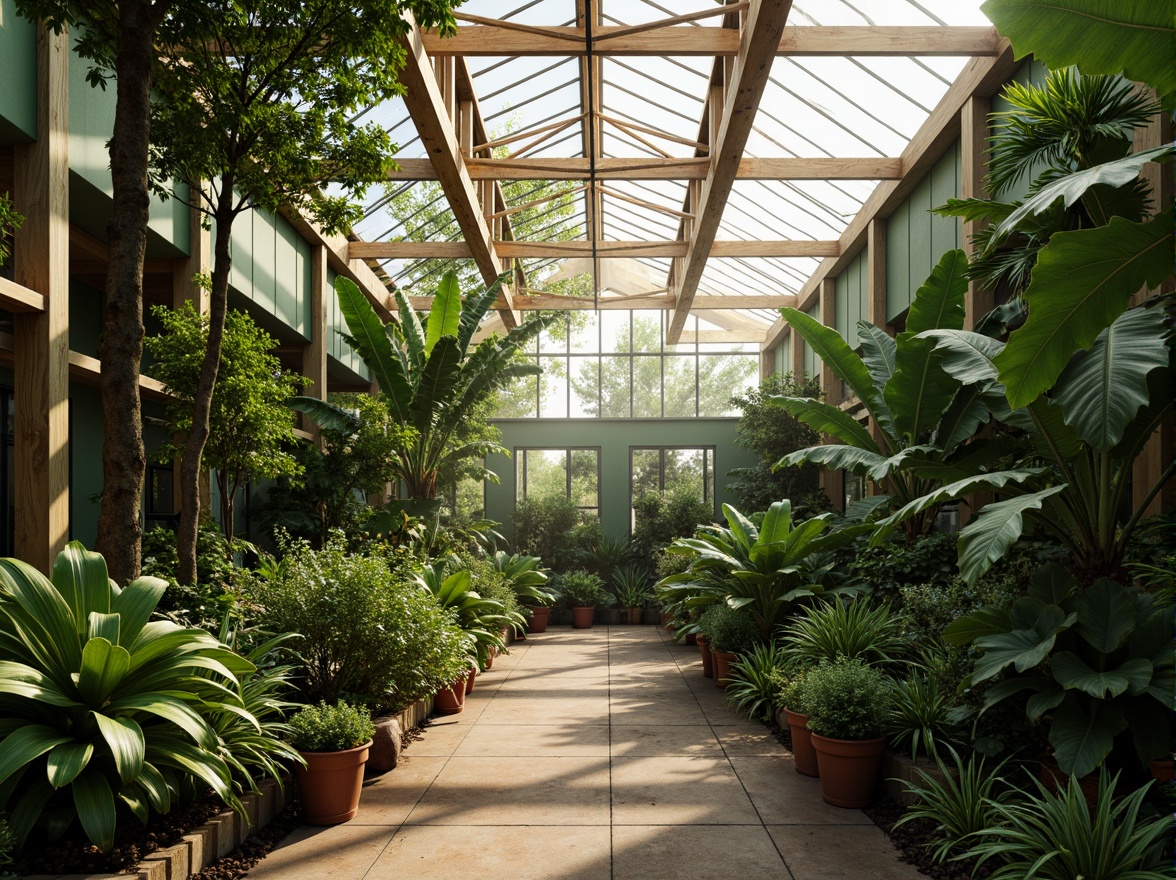 Prompt: Vibrant greenhouse interior, lush tropical plants, warm natural light, misty atmosphere, humid climate, organic textures, wooden trellises, earthy tones, sage green walls, terracotta pots, softbox lighting, 1/2 composition, intimate focus, realistic foliage, ambient occlusion, subtle color gradations, harmonious contrast, analogous color scheme.Please let me know if this meets your expectations!