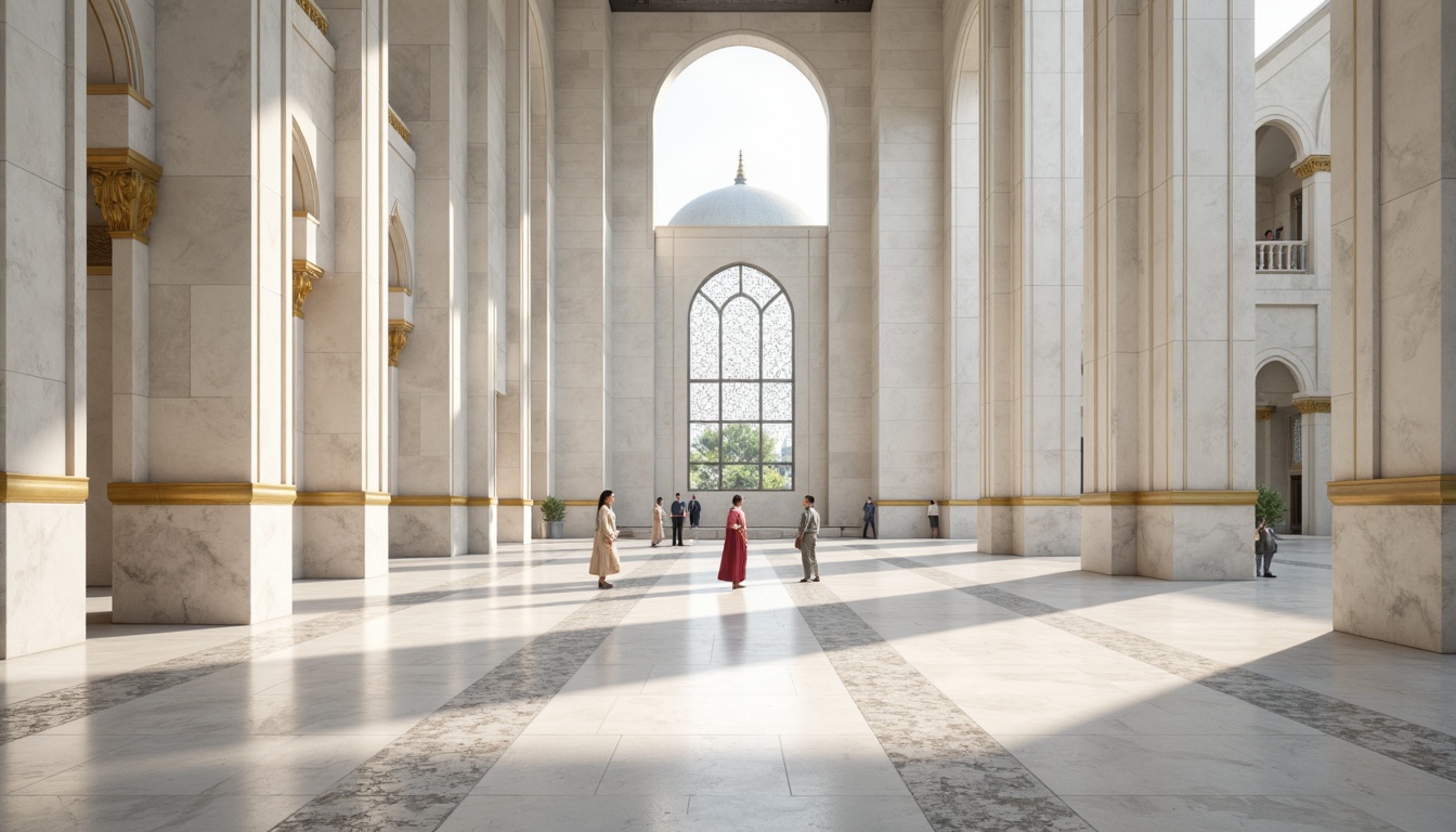 Prompt: Minimalist mosque, clean lines, geometric shapes, white marble floors, towering minarets, grand domes, intricate Islamic patterns, stained glass windows, natural light pouring in, subtle shading, low-angle shot, 1/2 composition, warm soft lighting, realistic textures, ambient occlusion, sacred ambiance, peaceful atmosphere.Please let me know if this meets your requirements!