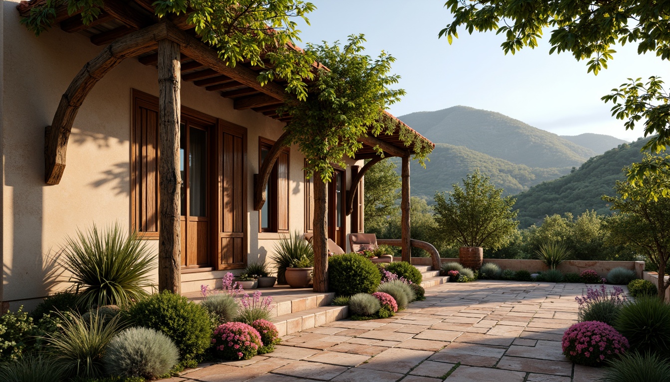 Prompt: Rustic rural cottage, ornate Art Nouveau details, sinuous lines, organic forms, flowing curves, decorative flourishes, vibrant colors, glazed ceramics, terracotta tiles, wooden shutters, stone walls, lush greenery, blooming flowers, rolling hills, sunny afternoon, soft warm lighting, shallow depth of field, 1/2 composition, intimate view, realistic textures, ambient occlusion.