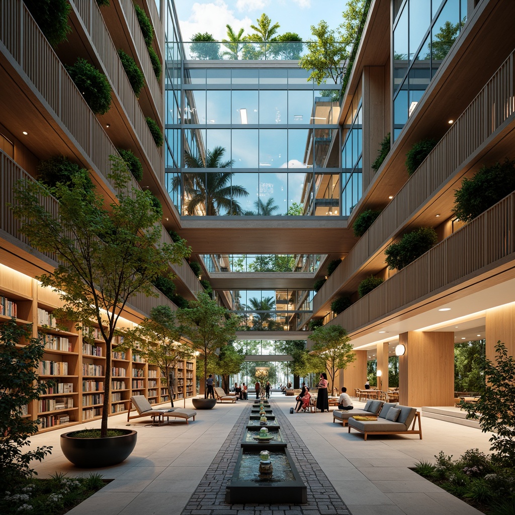 International Style Library Architecture Design Ideas