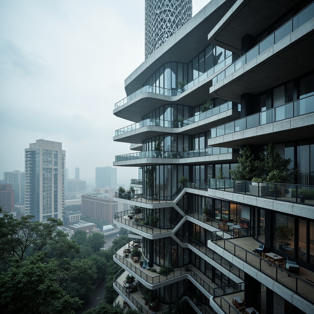 Prompt: Futuristic watchtower, modernist architecture, sleek metal latticework, angular lines, minimalist design, cantilevered platforms, glass floors, steel beams, exposed ductwork, industrial textures, urban landscape, cityscape, misty atmosphere, dramatic lighting, high contrast shadows, 3/4 composition, shallow depth of field, realistic reflections, ambient occlusion.