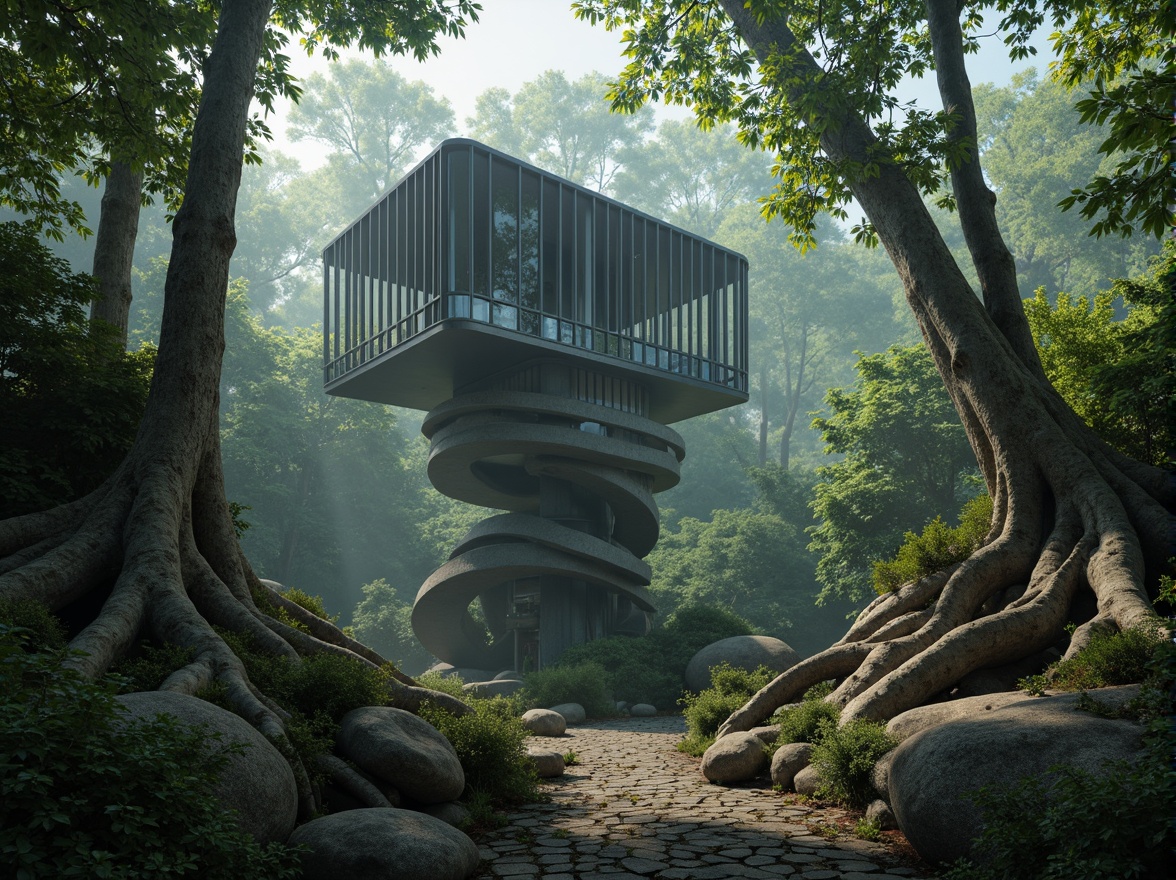 Prompt: \Ethereal watching tower, twisted metal framework, organic curves, moss-covered stones, overgrown vegetation, misty atmosphere, soft diffused lighting, eerie silence, mysterious ambiance, ancient tree roots, weathered wooden accents, earthy color palette, natural blending, seamless integration, expressionist brushstrokes, whimsical architectural details, irregular shapes, dramatic verticality, cinematic composition, high contrast ratio, warm color grading.\Please let me know if this meets your requirements!