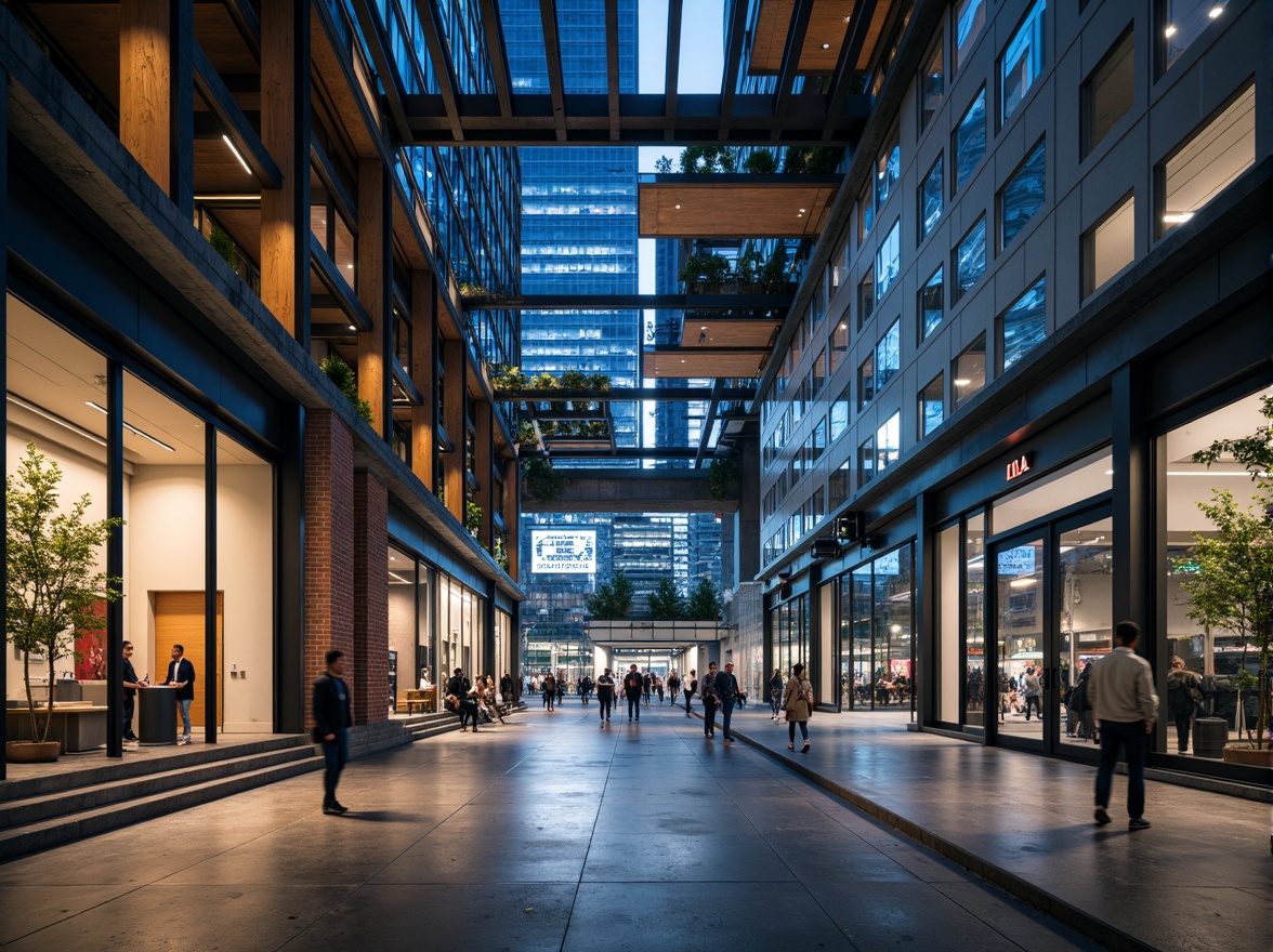 Prompt: Futuristic cityscape, exposed ductwork, metallic beams, polished concrete floors, industrial-style lighting, reclaimed wood accents, sleek glass facades, angular steel structures, neon-lit signage, urban rooftop gardens, modern wind turbines, solar panel cladding, minimalist decor, functional pipework, exposed brick walls, high-tech gadgetry, futuristic transportation hubs, bustling city streets, dramatic nighttime illumination, shallow depth of field, 1/2 composition, realistic metallic textures.