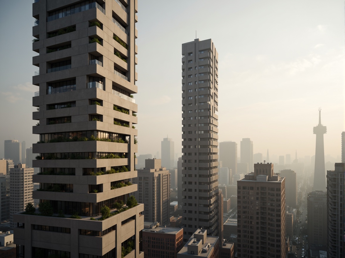 Prompt: Monochromatic watching towers, sleek metallic surfaces, bold minimalist shapes, neutral beige tones, rich charcoal grays, deep navy blues, bright citrus accents, geometric patterns, urban cityscape backdrop, misty morning atmosphere, soft warm lighting, shallow depth of field, 1/1 composition, realistic textures, ambient occlusion.