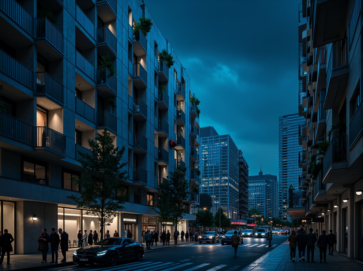 Prompt: Sleek watching towers, modernist architecture, bold monochromatic color scheme, dark blues, stark whites, industrial metals, exposed concrete, minimalist decor, urban cityscape, high-rise buildings, bustling streets, neon lights, dramatic nighttime lighting, cinematic atmosphere, shallow depth of field, 1/1 composition, low-angle shot, realistic textures, ambient occlusion.