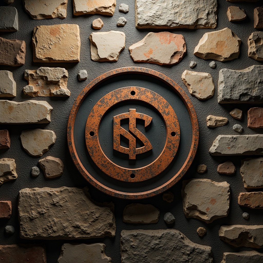 Prompt: Rough stone walls, weathered wooden planks, rusty metal accents, peeling paint, distressed finishes, tactile sensations, natural materials, earthy tones, organic forms, intricate patterns, raised geometric shapes, embossed details, debossed logos, 3D modeling, realistic renderings, high-contrast lighting, dramatic shadows, atmospheric perspective, cinematic composition.