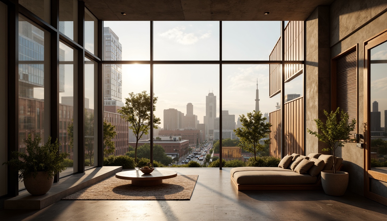 Prompt: Modern windows, minimalist frames, transparent glass, floor-to-ceiling heights, expansive city views, natural light pouring in, warm sunbeams, cozy reading nooks, plush cushions, wooden shutters, rustic exterior, urban skyline, bustling streets, afternoon ambiance, soft warm lighting, shallow depth of field, 1/2 composition, realistic reflections.