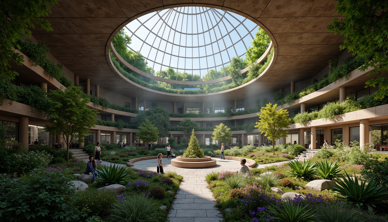 Prompt: Organic planetarium dome, lush green walls, living roof, natural ventilation, reclaimed wood accents, earthy color palette, circular windows, stargazing areas, astronomical instruments, celestial body projections, soft ambient lighting, fog effects, misting systems, tropical plants, blooming flowers, curved lines, free-flowing spaces, seamless transitions, minimal ornamentation, sustainable materials, eco-friendly design, futuristic ambiance, immersive experience, 360-degree views, shallow depth of field, panoramic composition.