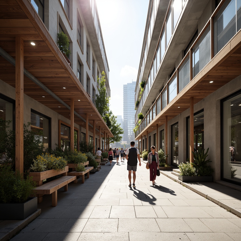 Prompt: Clean-lined market stalls, minimalist facades, neutral color palette, natural wood accents, industrial metal frames, geometric patterns, urban cityscape, busy street scene, morning sunlight, soft shadows, shallow depth of field, 2/3 composition, realistic textures, ambient occlusion.