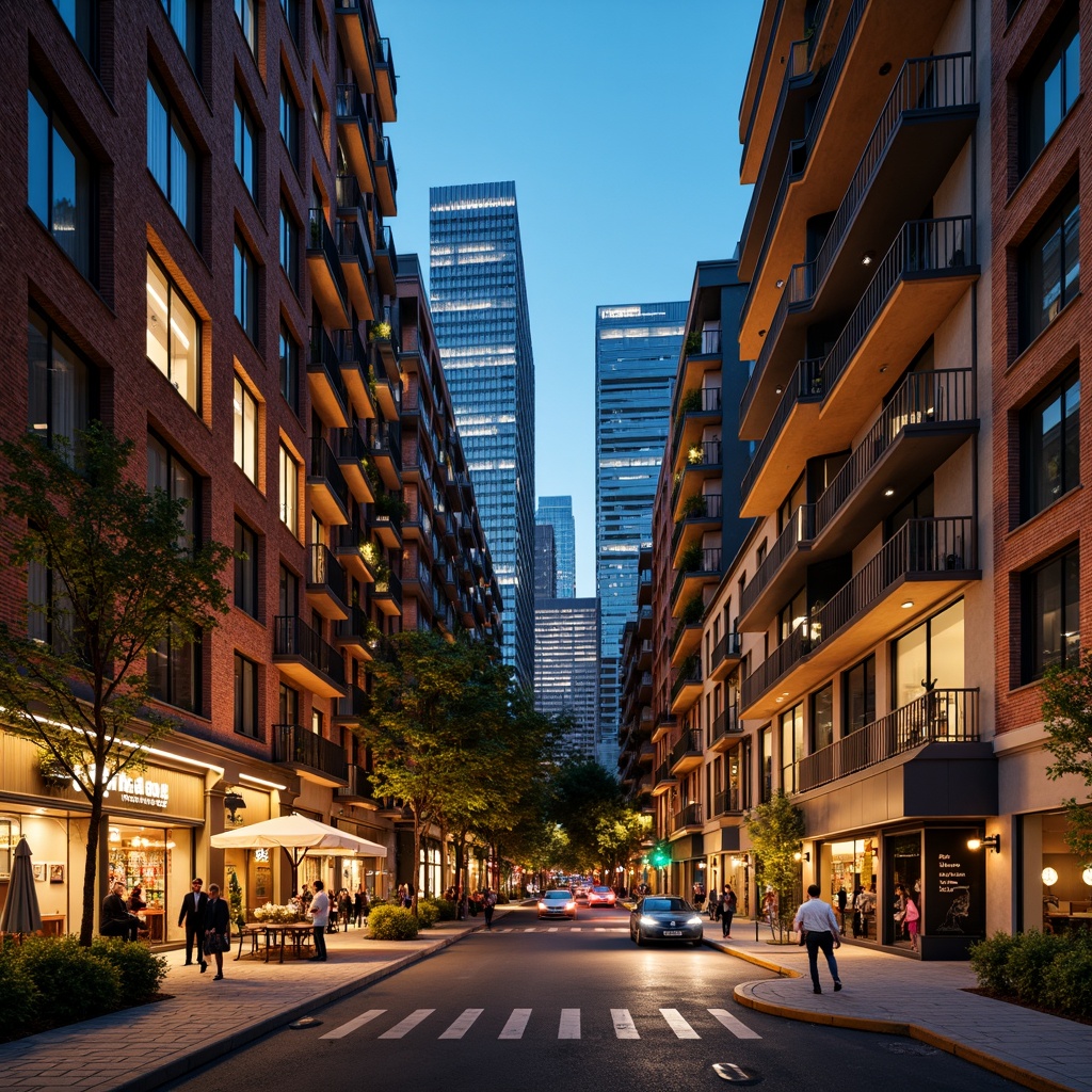 Prompt: Urban cityscape, wheat-toned concrete buildings, bronze accents, modern skyscrapers, bustling streets, vibrant street art, eclectic shopfronts, industrial-chic warehouses, exposed brick walls, metal beams, urban lofts, atmospheric night lighting, warm golden glow, shallow depth of field, 1/1 composition, realistic textures, ambient occlusion.