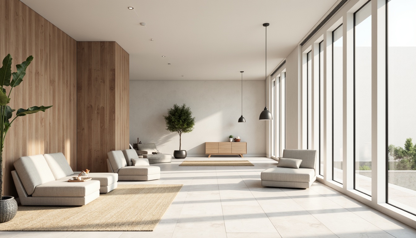 Prompt: Monochromatic interior, neutral tones, soft whites, creamy beiges, subtle grays, taupe accents, natural wood textures, minimalist decor, sparse furnishings, sleek lines, empty space, abundant daylight, soft warm lighting, shallow depth of field, 1/1 composition, realistic reflections, ambient occlusion.Please let me know if this meets your requirements!