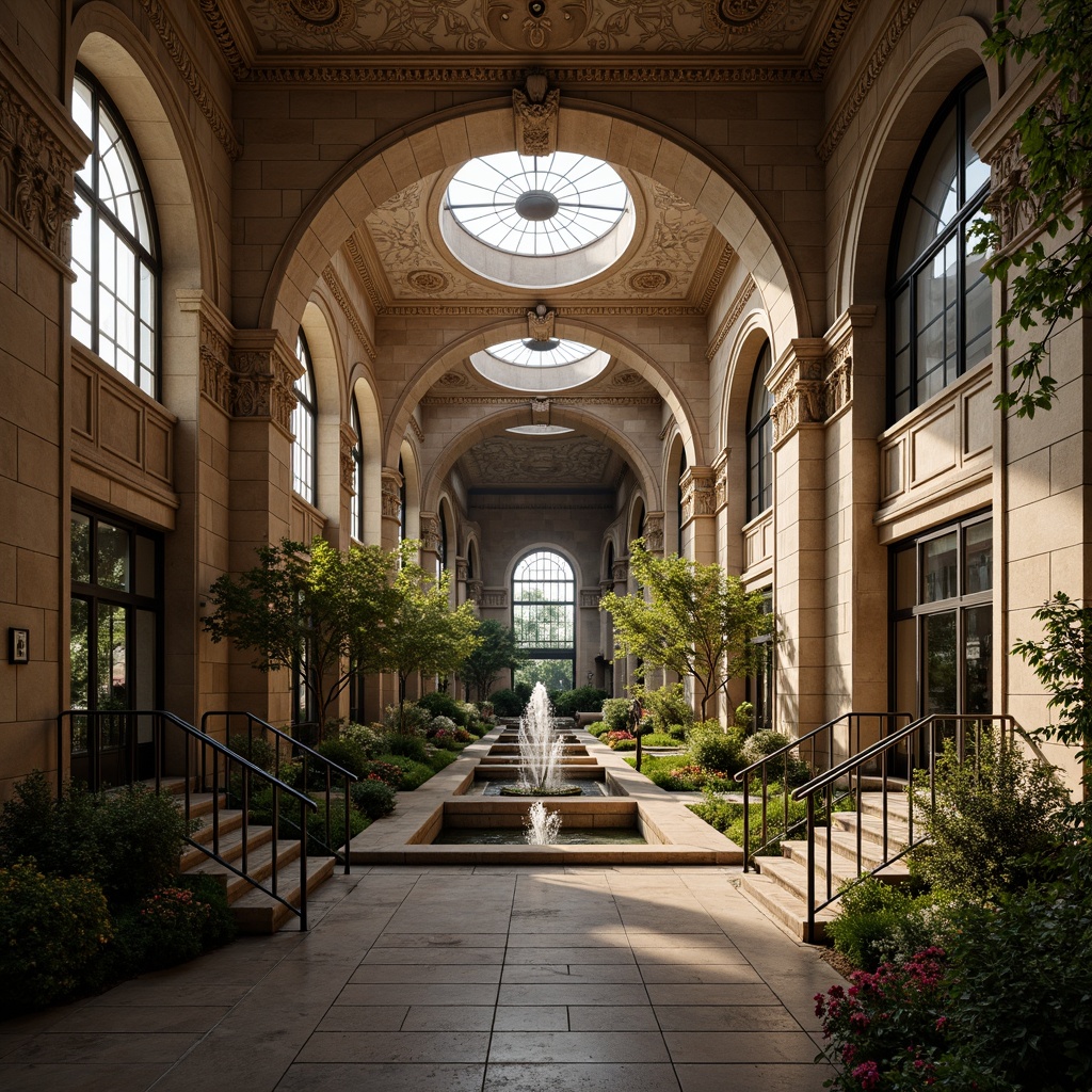 Prompt: Grand Romanesque metro station, ornate stone facades, arched windows, intricate carvings, rustic brick walls, verdant greenery, lush vines, blooming flowers, elegant fountains, grand staircases, ornamental railings, warm golden lighting, shallow depth of field, 1/1 composition, symmetrical framing, realistic textures, ambient occlusion.Let me know if you need any adjustments!