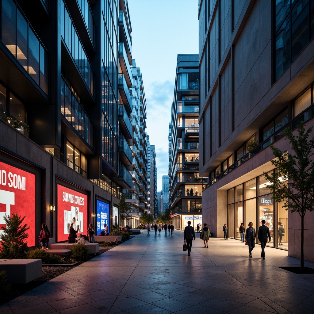 Prompt: Futuristic architecture design, sleek granite buildings, metallic accents, angular lines, minimalist decor, modern LED lighting, gleaming glass surfaces, polished concrete floors, neon-lit cityscape, cyberpunk atmosphere, retro-futuristic vibe, 3/4 composition, low-angle shot, cinematic lighting, high-contrast colors, realistic textures, ambient occlusion.