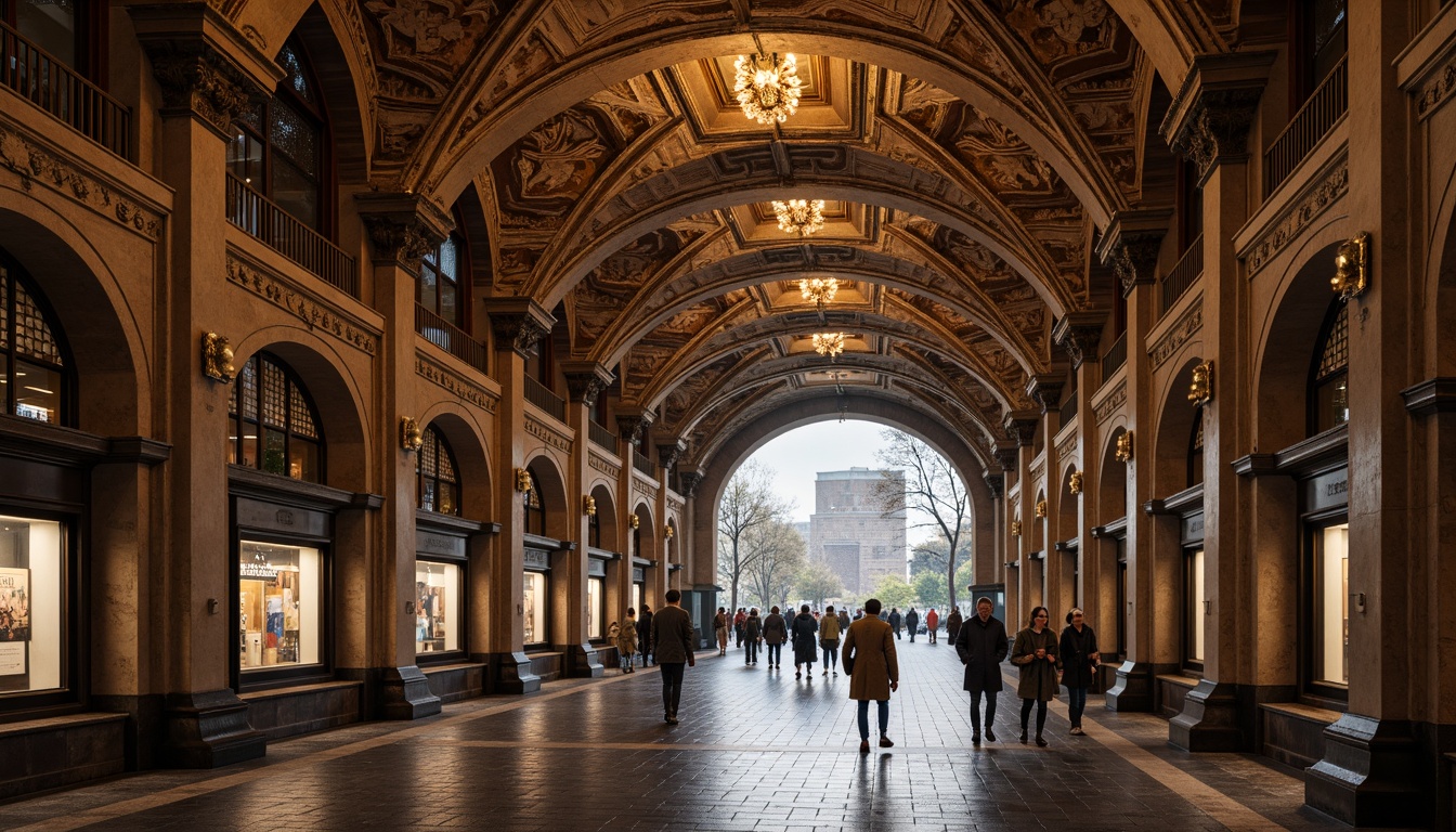 Prompt: Romanesque metro station, grand archways, rustic stone walls, ornate carvings, vaulted ceilings, dramatic lighting, intricate masonry patterns, earthy tones, robust columns, ornamental capitals, rich textures, warm ambiance, busy urban setting, morning commute, soft natural light, shallow depth of field, 1/2 composition, realistic materials, ambient occlusion.