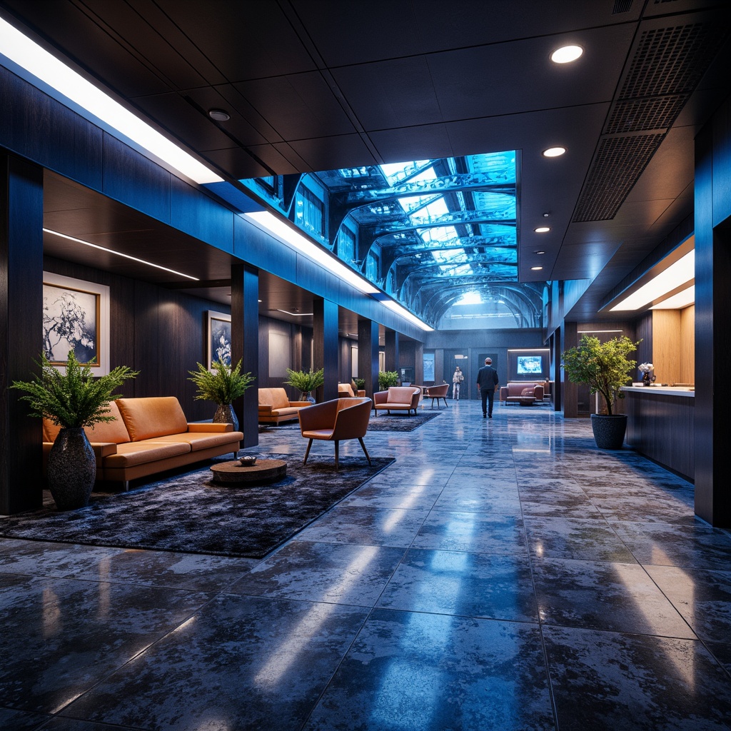 Prompt: Futuristic interior, granite flooring, metallic accents, sleek lines, minimalist decor, ambient lighting, industrial chic, polished surfaces, modernist architecture, luxurious textures, high-tech materials, innovative patterns, 3D printing integration, neon color schemes, cyberpunk vibes, dramatic shadows, low-angle photography, cinematic composition.