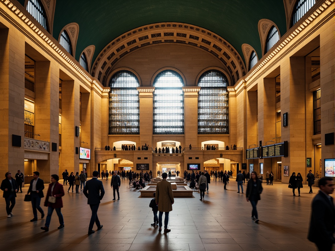 Prompt: Grand metro station, Romanesque archways, vaulted ceilings, ornate carvings, intricate mosaics, rustic stone walls, grand staircases, elegant chandeliers, modern LED lighting, busy commuter crowds, morning rush hour, soft warm glow, shallow depth of field, 1/2 composition, symmetrical framing, realistic textures, ambient occlusion.